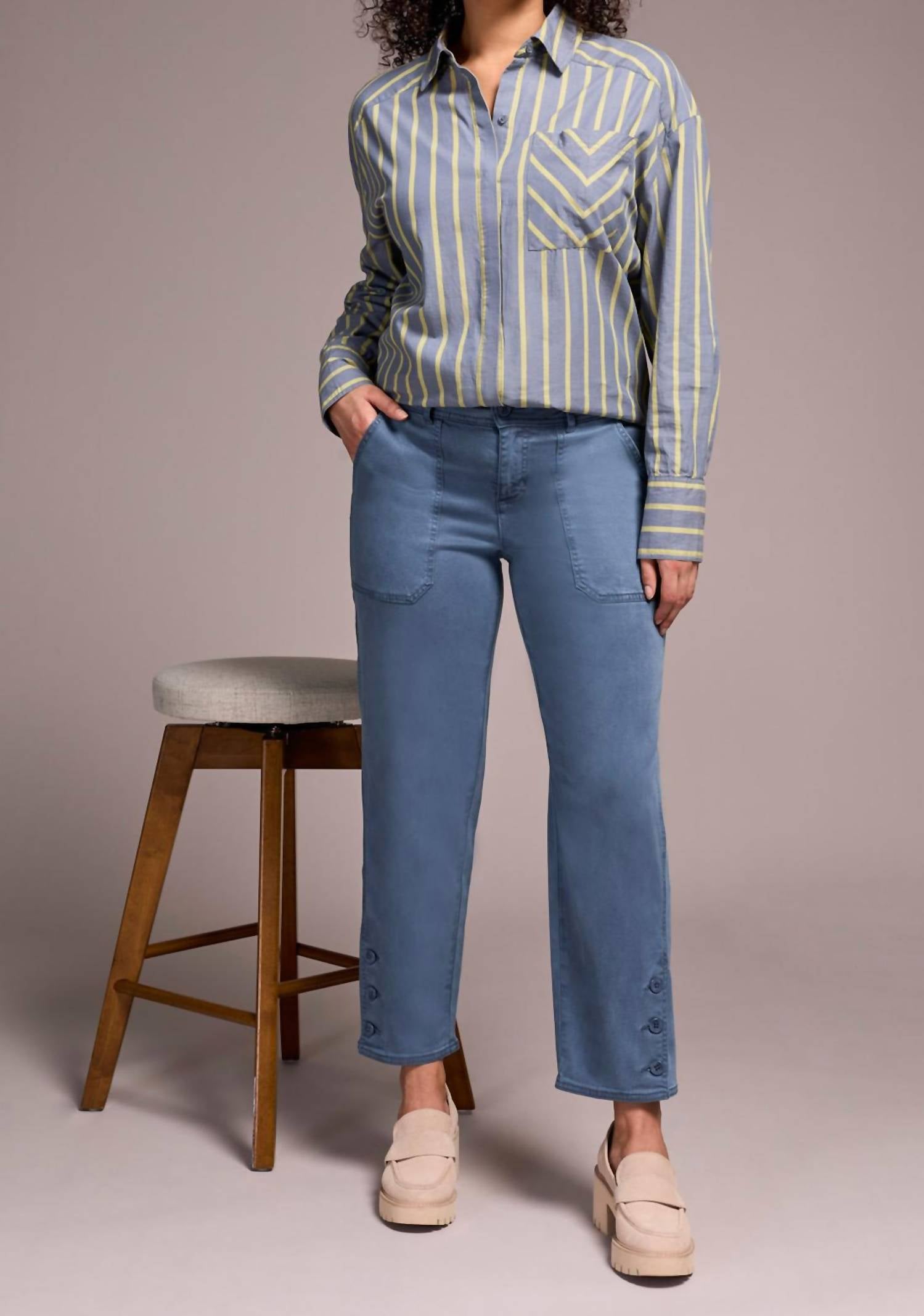 Tribal - Stretch Twill Barrel Leg Ankle Pants