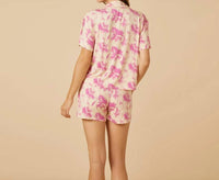 Softies - Aria Slim Notch Collar Short Pajama Set