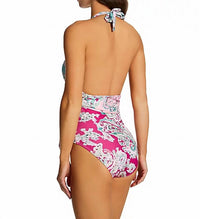 Carmen Marc Valvo - Paisley Scarf Tie One Piece Swimsuit