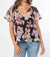 Lovestitch - Charlotte Floral Tie Front Top