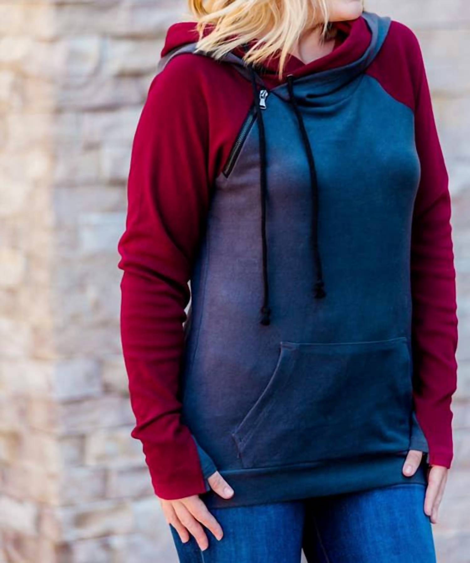Michelle Mae - Colorblock Double Hoodie