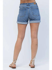 Judy Blue - Mid Rise Slim Shorts