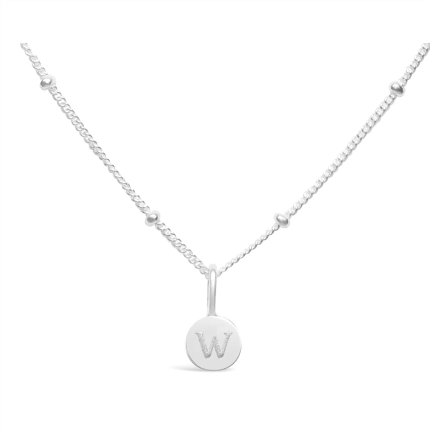 Stia - Women's Love Letters Mini Disk Letter Necklace - W