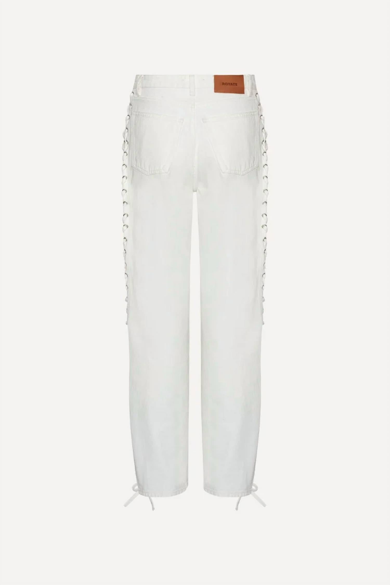 Rotate - Loose Fit Laced Jeans