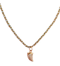 Tai Jewelry - Women's Braided Horn Charm Necklace
