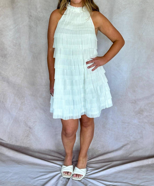 Tcec - Halter Neck Ruffle Dress