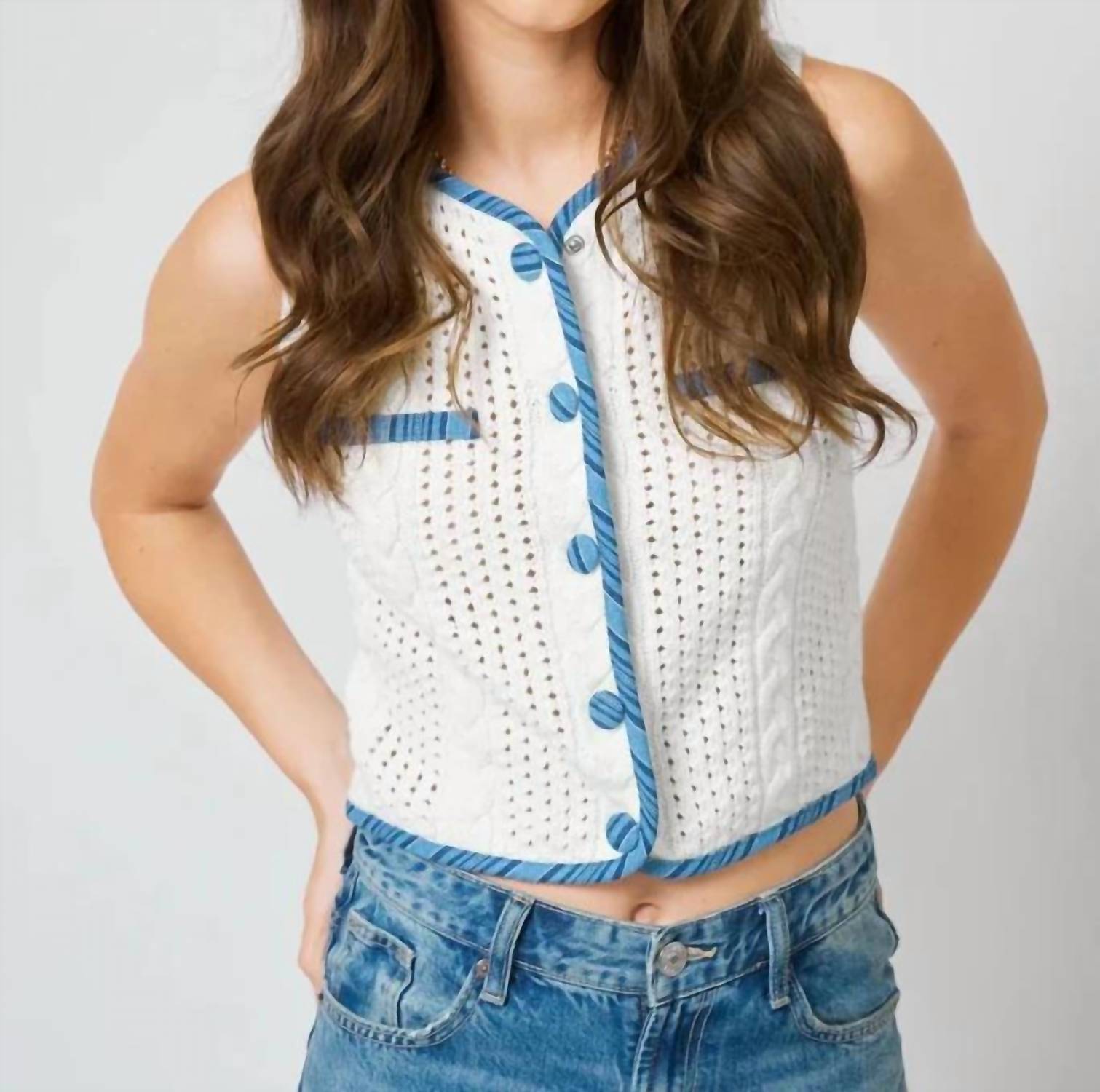 Central Park West - Brooklyn Open Stitch Vest