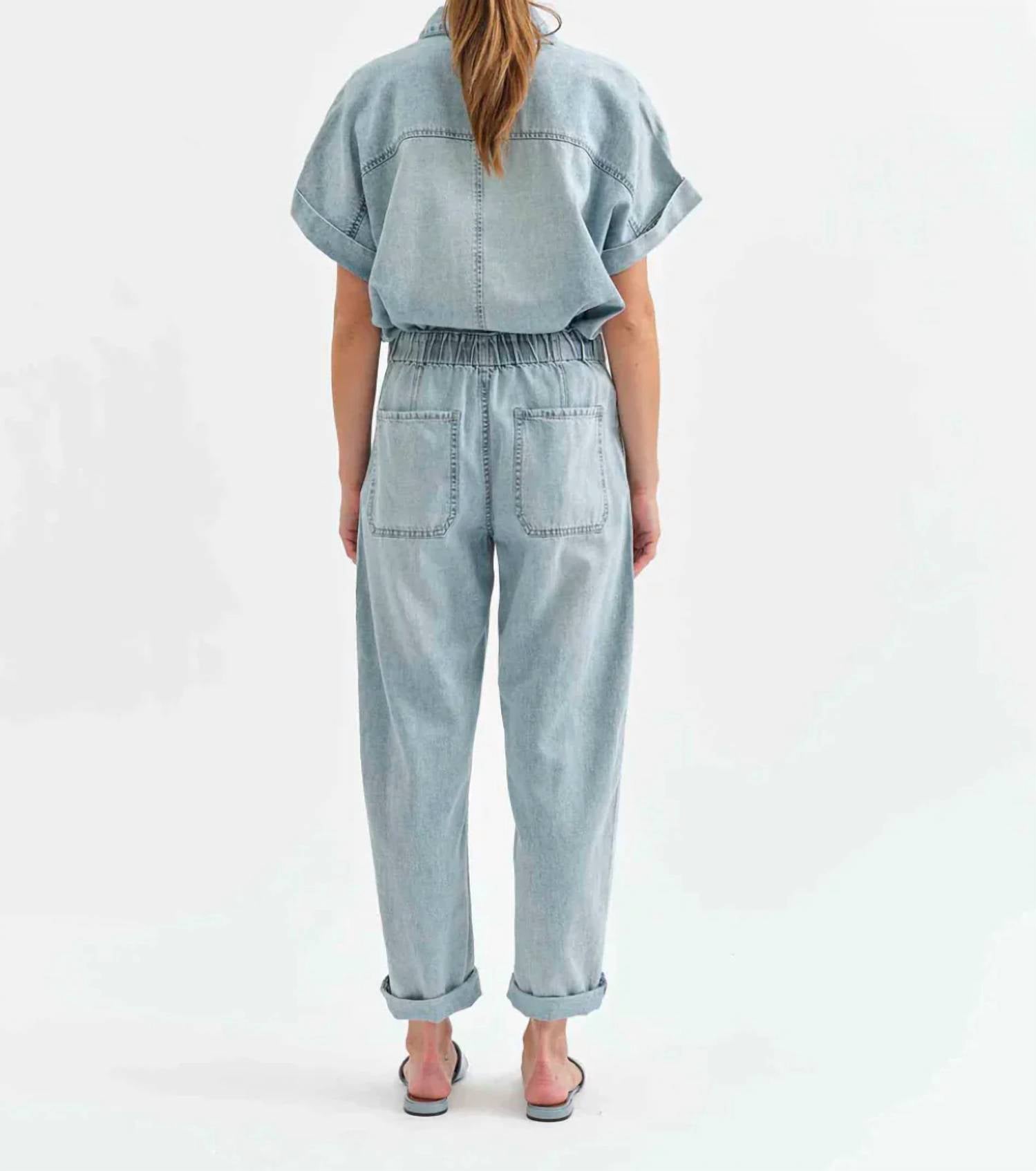 Daze - Villa Drawstring Barrel Leg Jeans