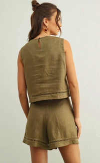 Miou Muse - Linen Sleeveless Tank