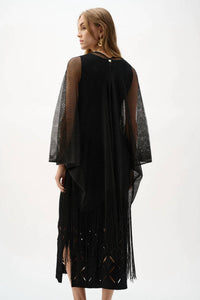 Joseph Ribkoff - Woven Open Stitch Draped Cover Up