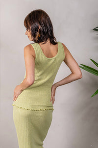 Paparazzi - Poor Boy Stretch Knit Solid Tank Top