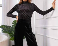 Bishop + Young - Stroke Of Midnight Spence Burnout Velvet Top