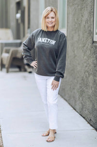 RS Designs Yankton South Dakota Crewneck Sweatshirt in grey - women's sweater - alternate view