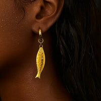 Ellie Vail - Women's Dayna Huggie Hoop Fish Earring