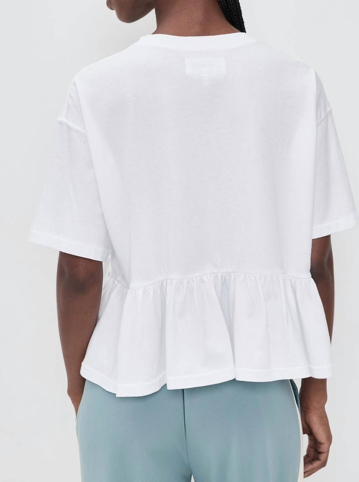 The Great. - The Oversized Ruffle Peplum Tee