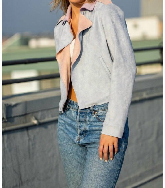 Way - Suede Applique Winter Sky Sun Jacket