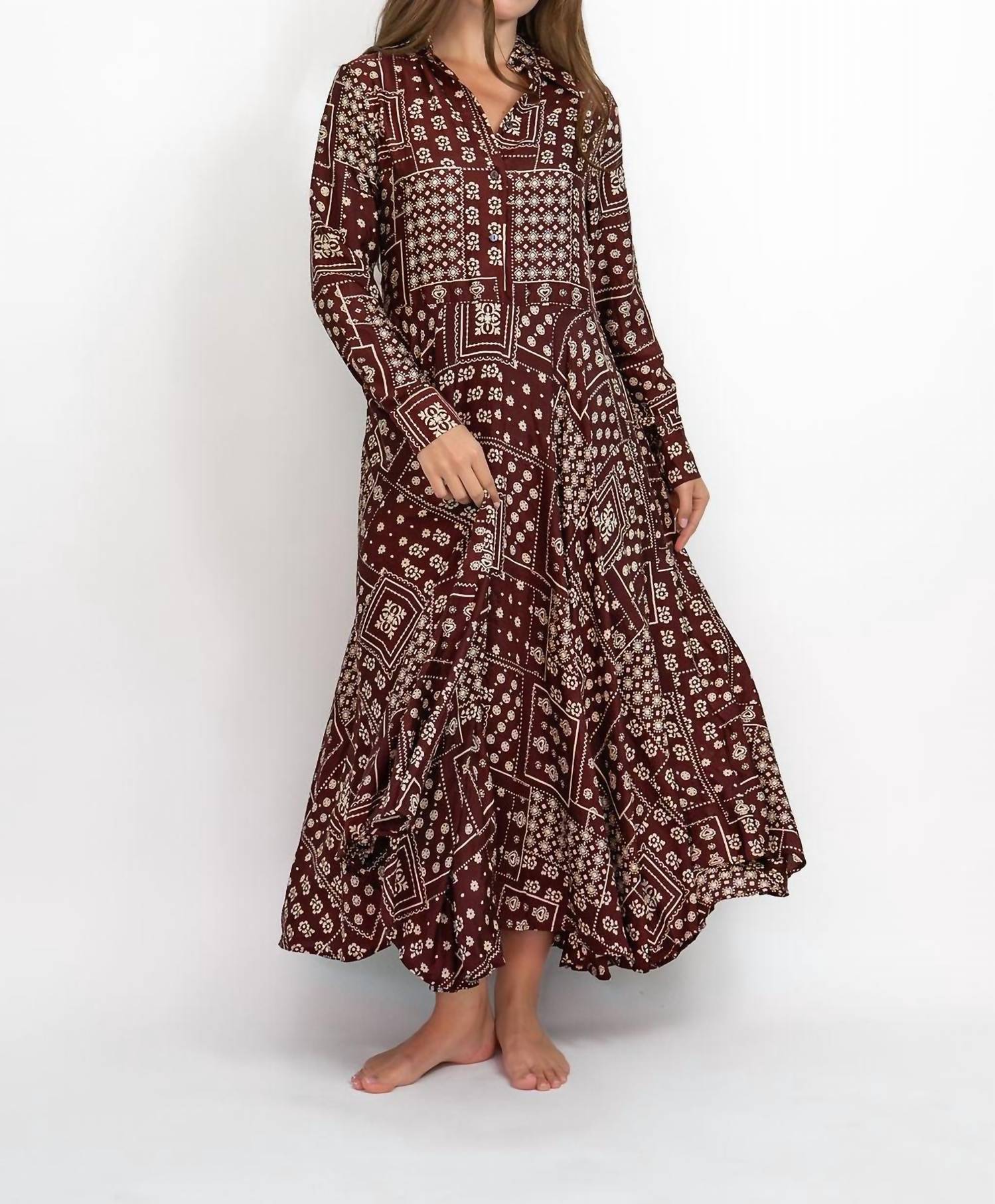 ALIX OF BOHEMIA Aelin Dress in brown - women's dress