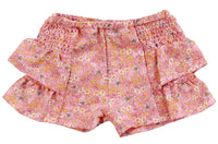 T2Love - Girls' Smocked Side Ruffle Shorts
