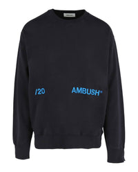 Ambush Men's Embroidered Logo Sweatshirt in navy blue - men's shirt