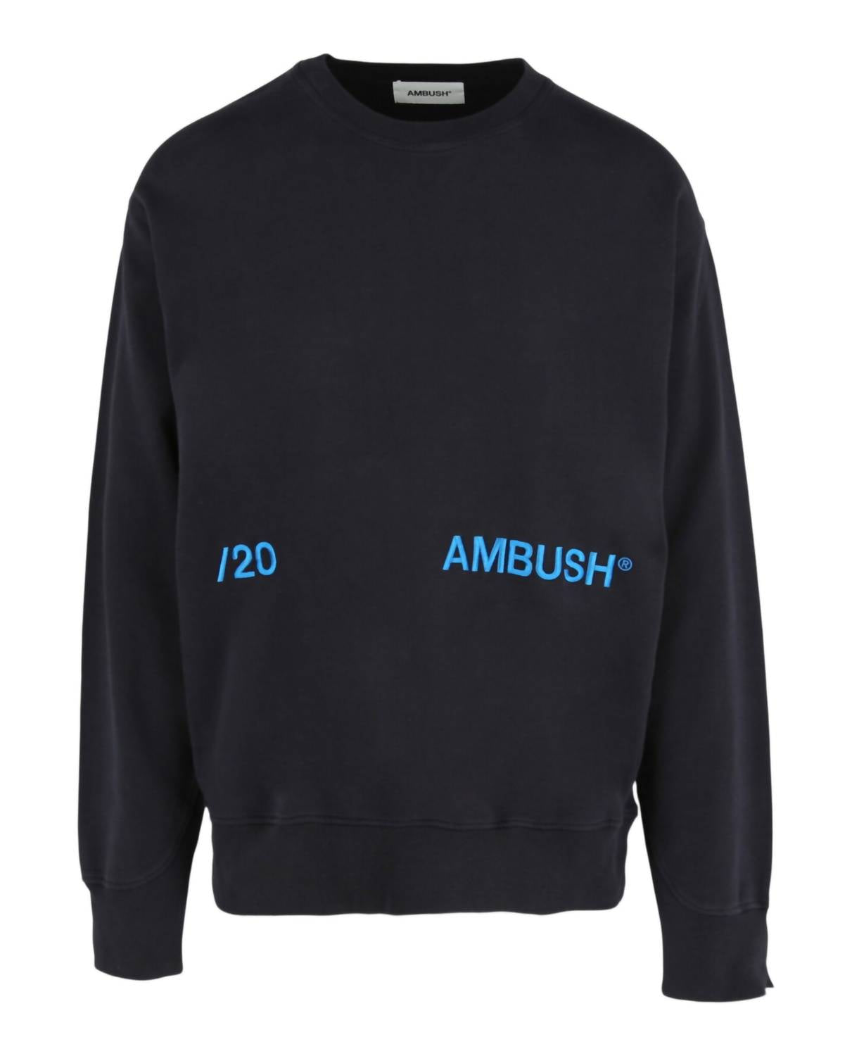 Ambush Men's Embroidered Logo Sweatshirt in navy blue - men's shirt