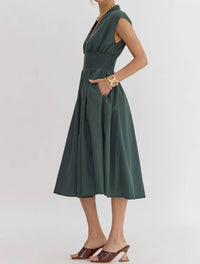 entro Daria Midi Dress in green - women's dress - alternate view