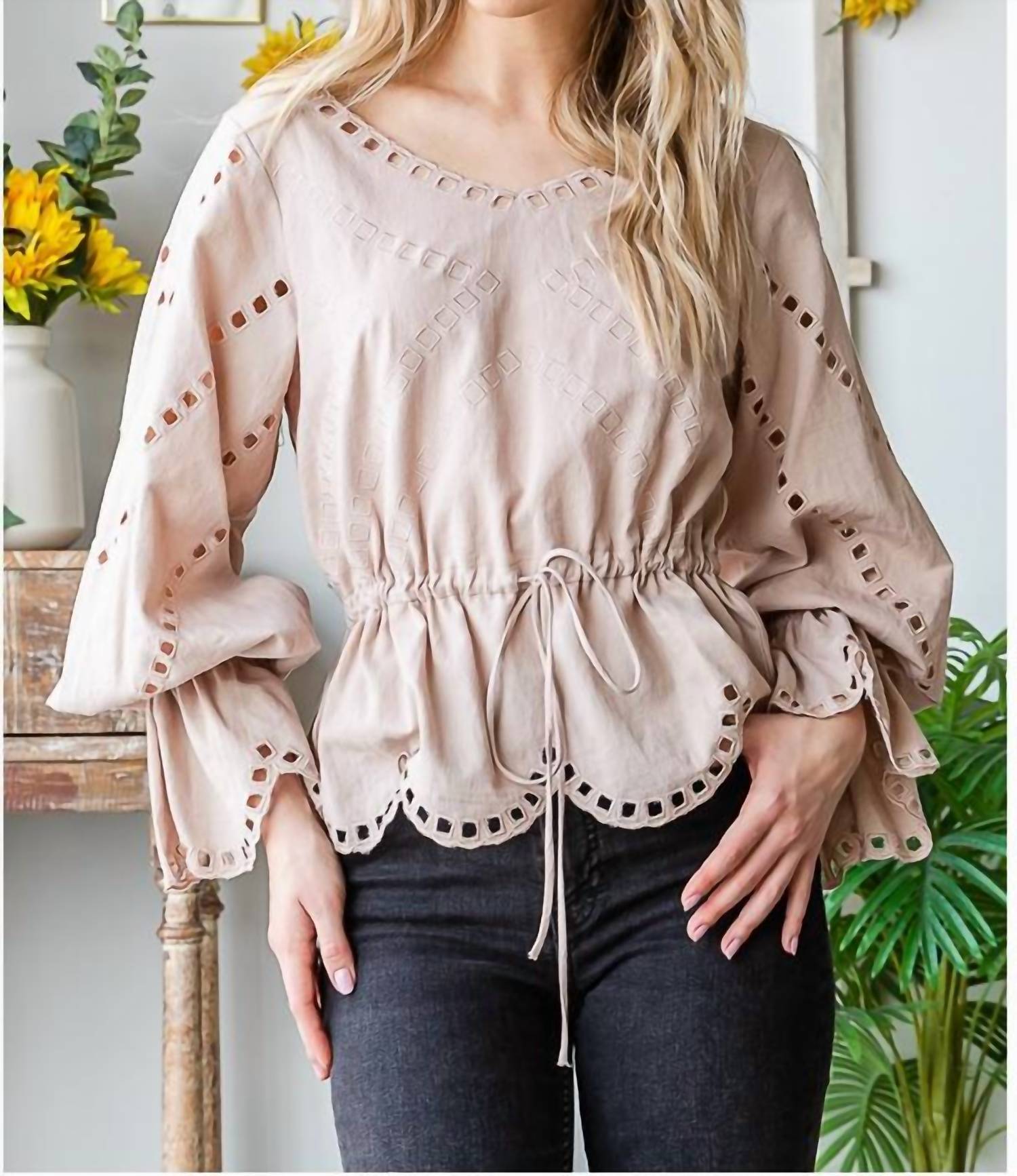 Oli & Hali - Coco Peasant Top