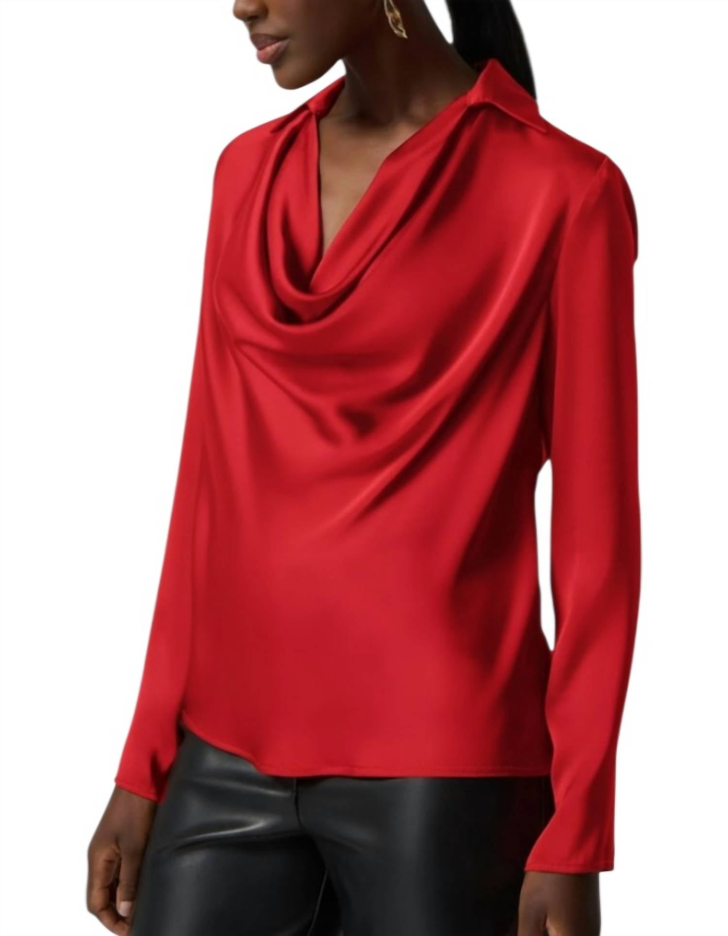 Joseph Ribkoff - Cowl Neck Satin Top