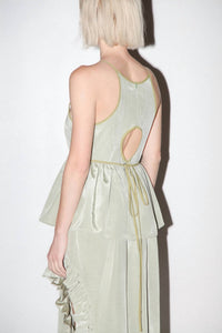 Kkco - Peplum Wrap Apron Skirt