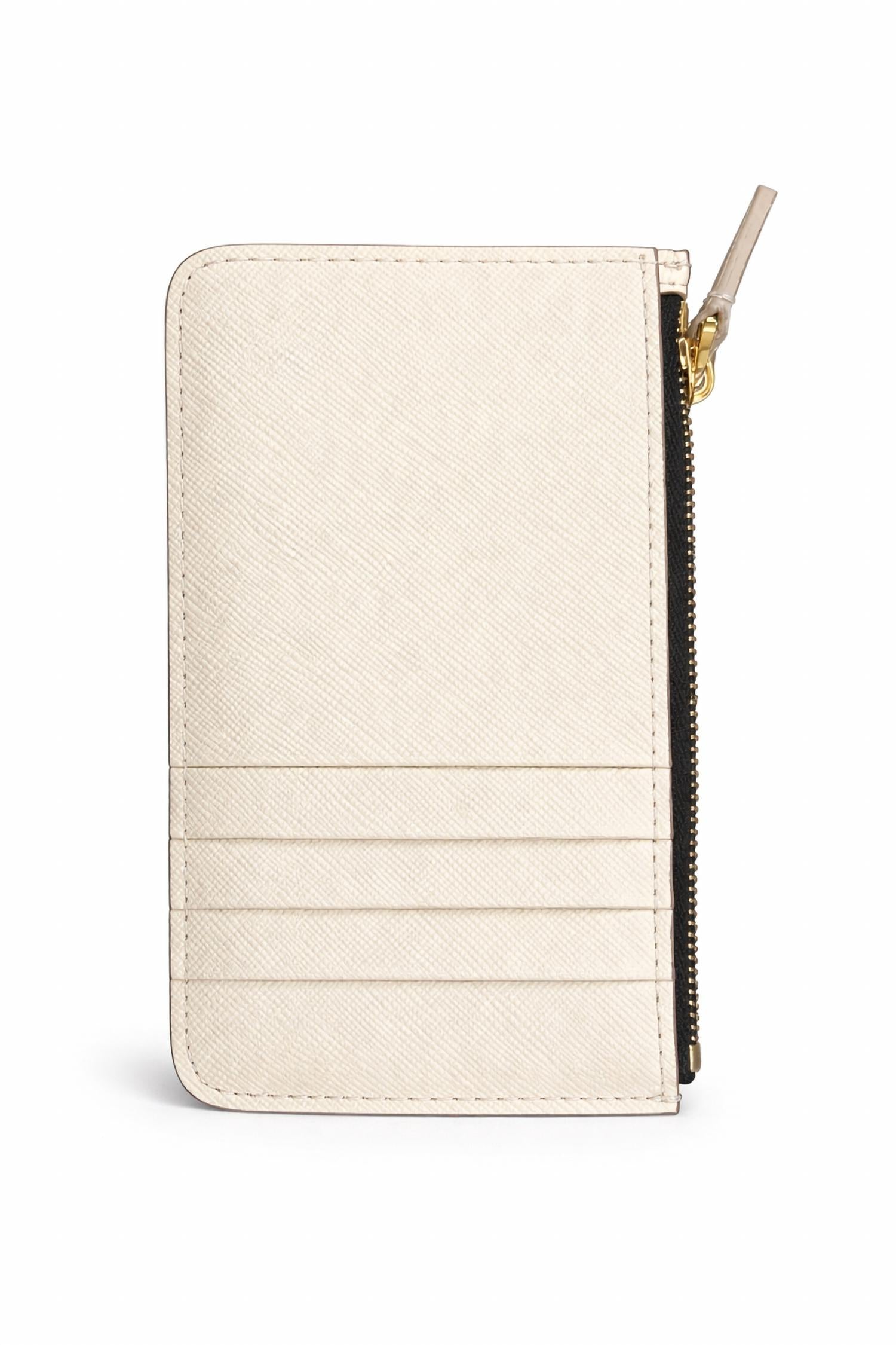 MARNI Women's Saffiano Leather Card Case in talc grey - women's accessory - detail view