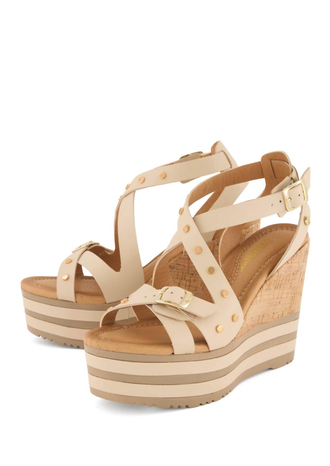 Andrea Women's Casual Wedge Sandal in beige - women's sandal - view 4