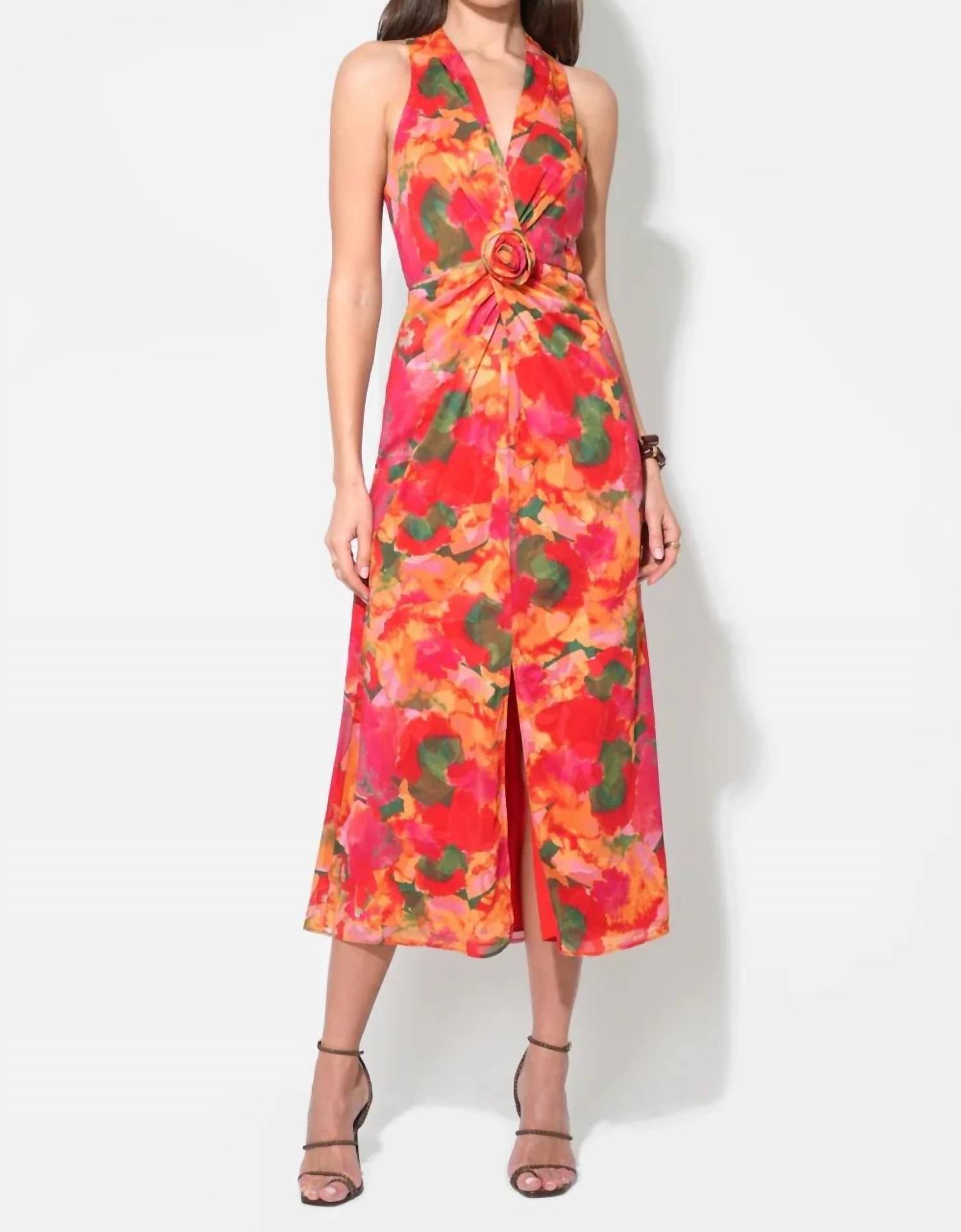 Adelyn Rae - Hatrina Halter Midi Dress
