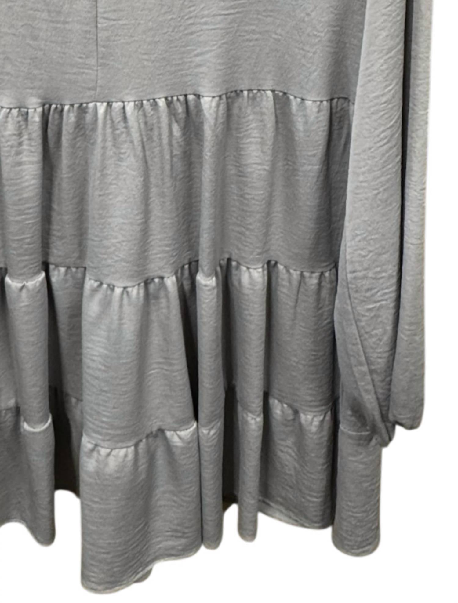 143 STORY Women's Tier Mini Dress in silver - women's dress - alternate view