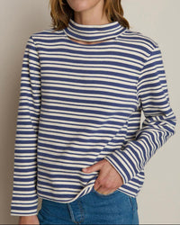 Nation LTD Delphine Sweatshirt Top in tossed stripe - women's top - view 4