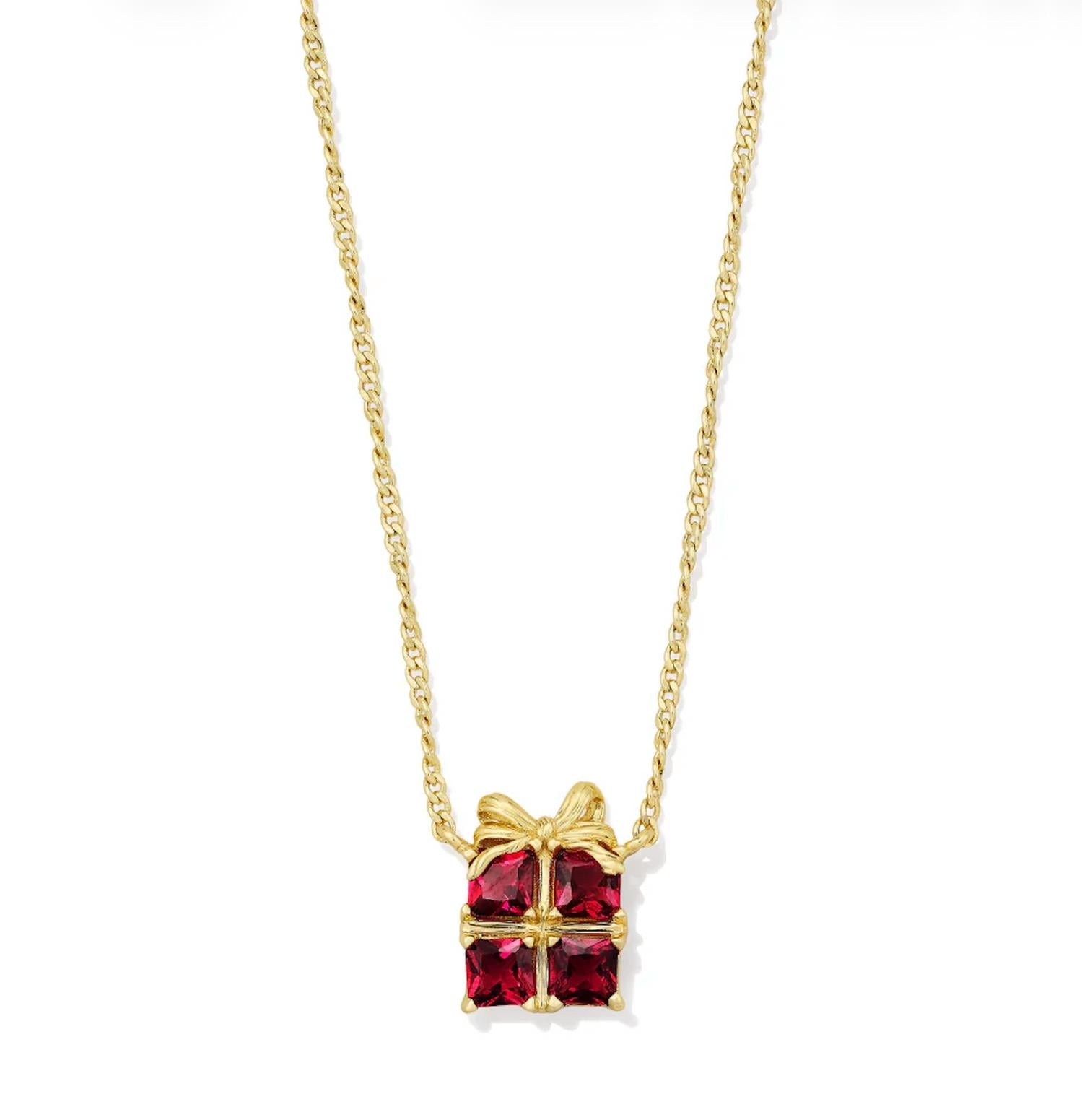 Kendra Scott Women's Present Short Pendant Necklace in red - women's jewelry