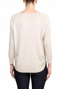 Anne Rose - Women's Scoop Neck Long Sleeve Solid Knit Top