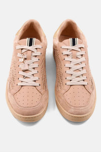 SHU SHOP Women's Woven Laceup Sneaker in nude - women's sneaker - detail view
