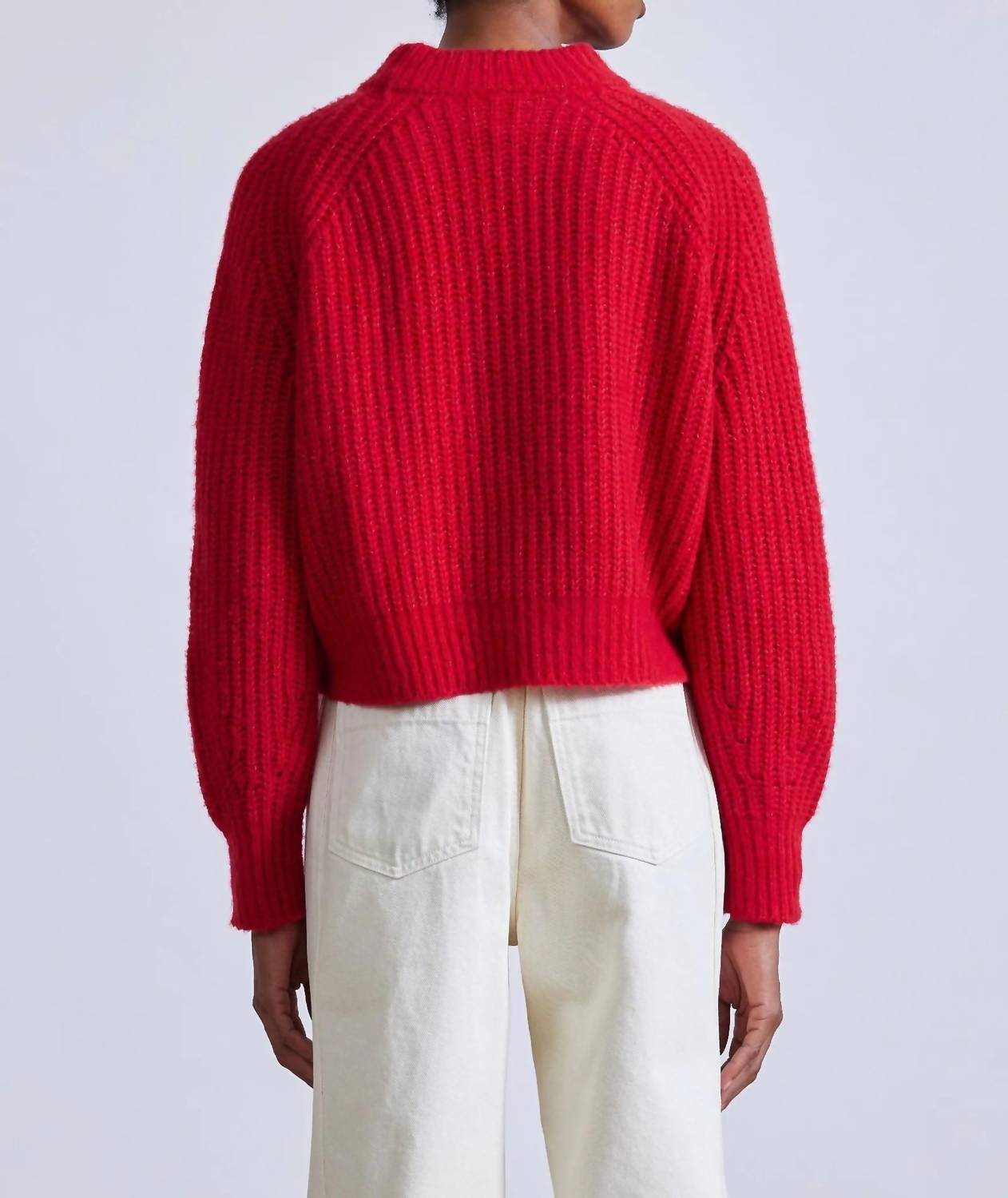 APIECE APART Yummy Lofty Sweater in chili - women's sweater - detail view