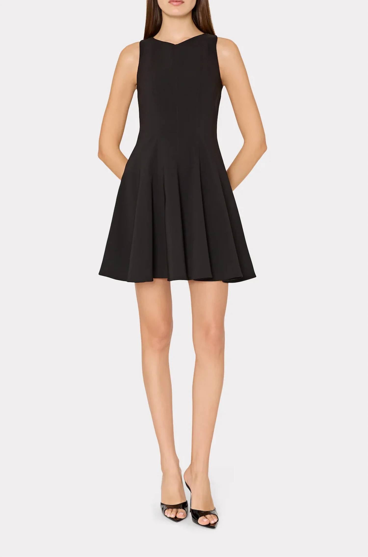 Milly - Sleeveless Stretch Cady Dress
