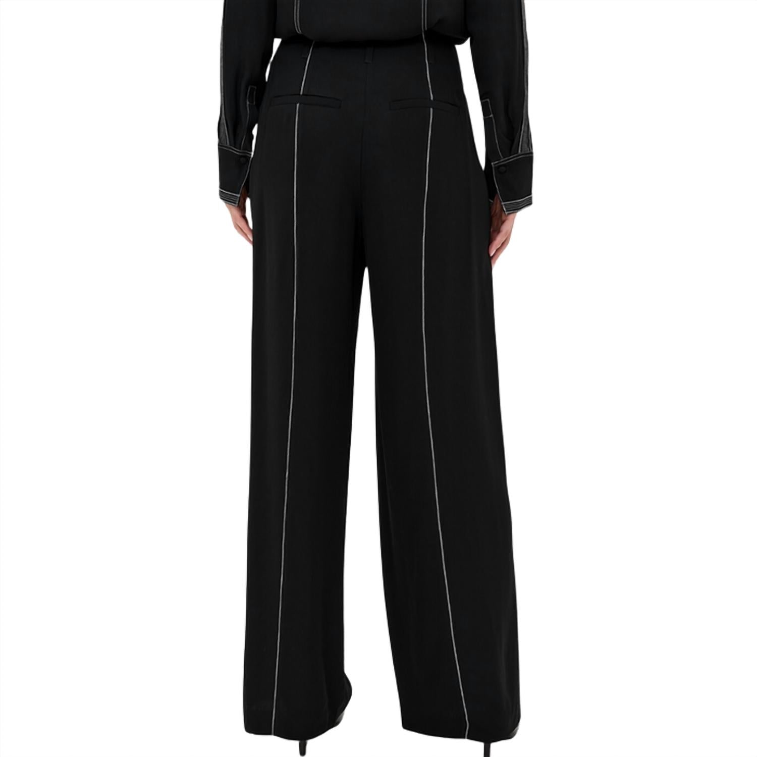 Ulla Johnson Women's Delvine Pant in noir - women's pants - detail view