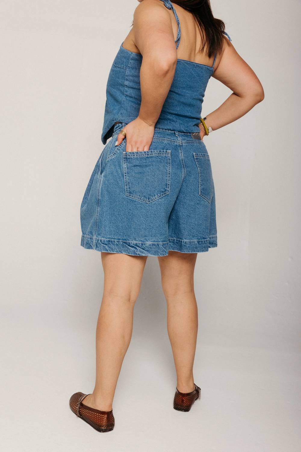 Sixxta - High-rise Classic Denim Short