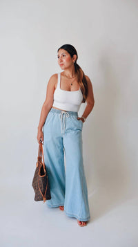 Hersy - Soft Denim Wide Leg Jeans