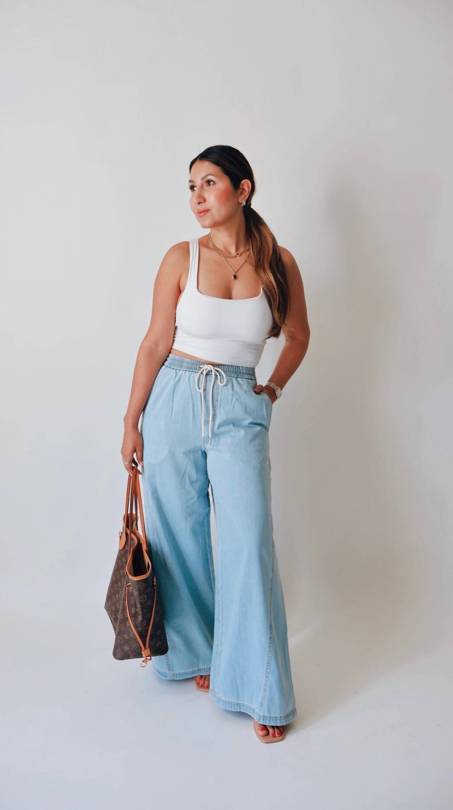 Hersy - Soft Denim Wide Leg Jeans
