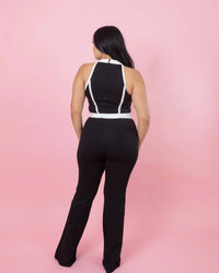 Rivir - Rosette Halter Top And Pant Set