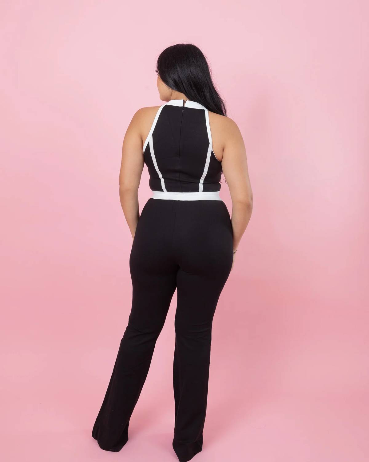 Rivir - Rosette Halter Top And Pant Set