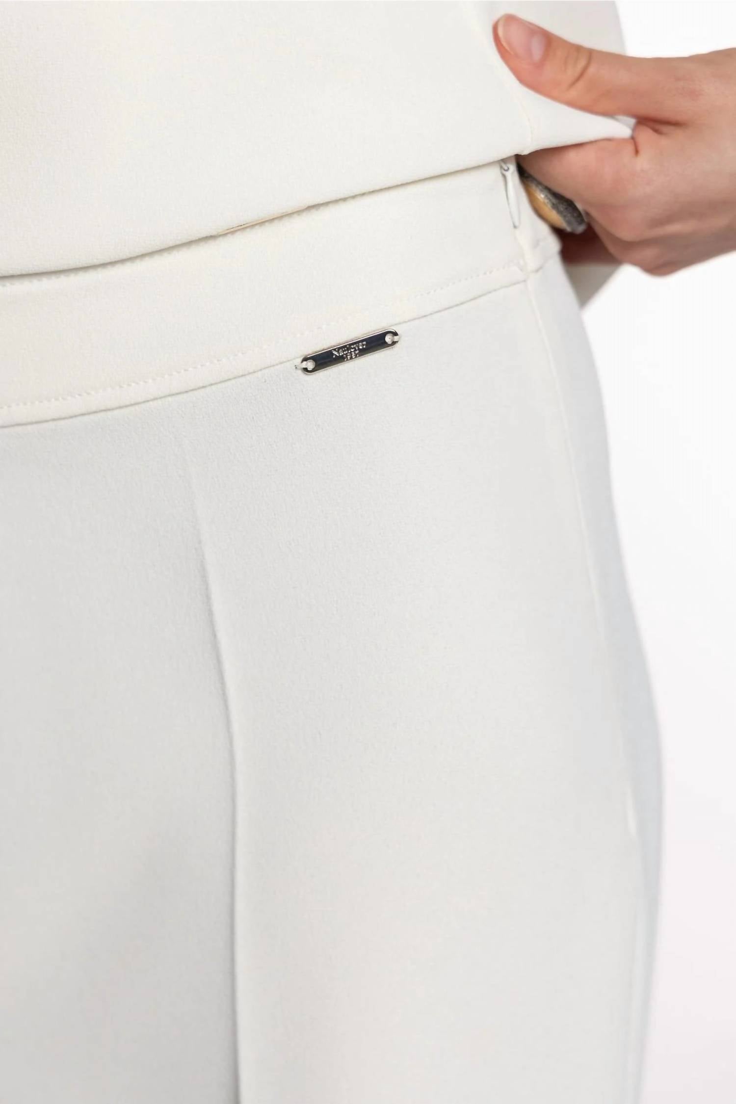 Naulover - Straight Leg Double Crepe Pant