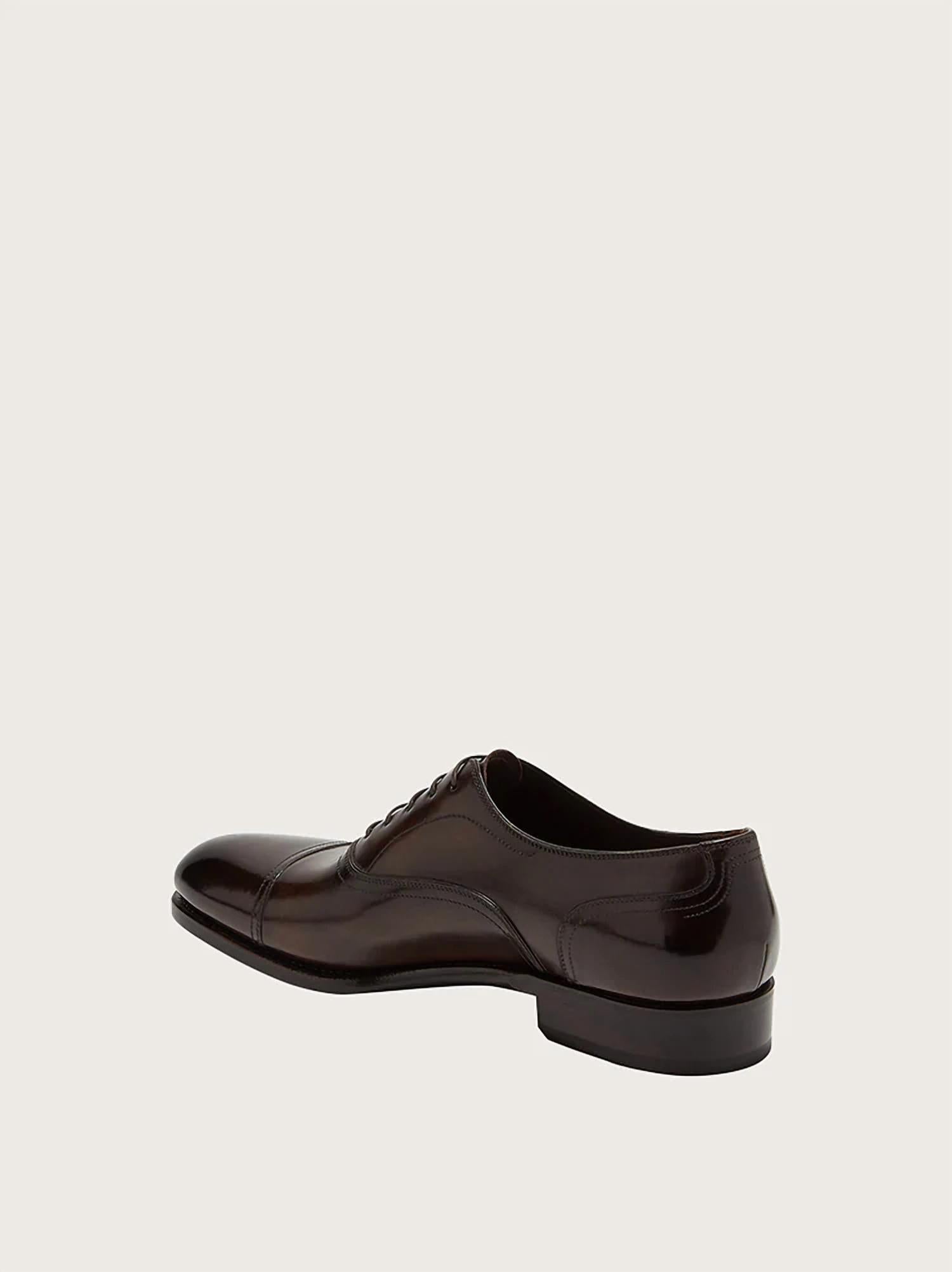 Salvatore Ferragamo - Men's Gancini Oxford Leather Shoes