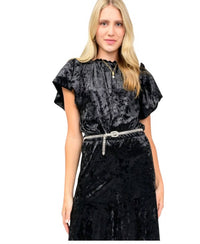 Ivy Jane - Taylor Short Sleeve Velvet Top