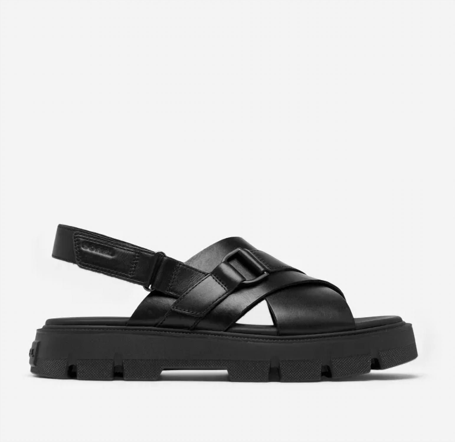 SOREL Women's Rein Crisscross Sandals in black - women's sandal