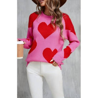 Suhkasana - Heart Knit Sweater Pullover