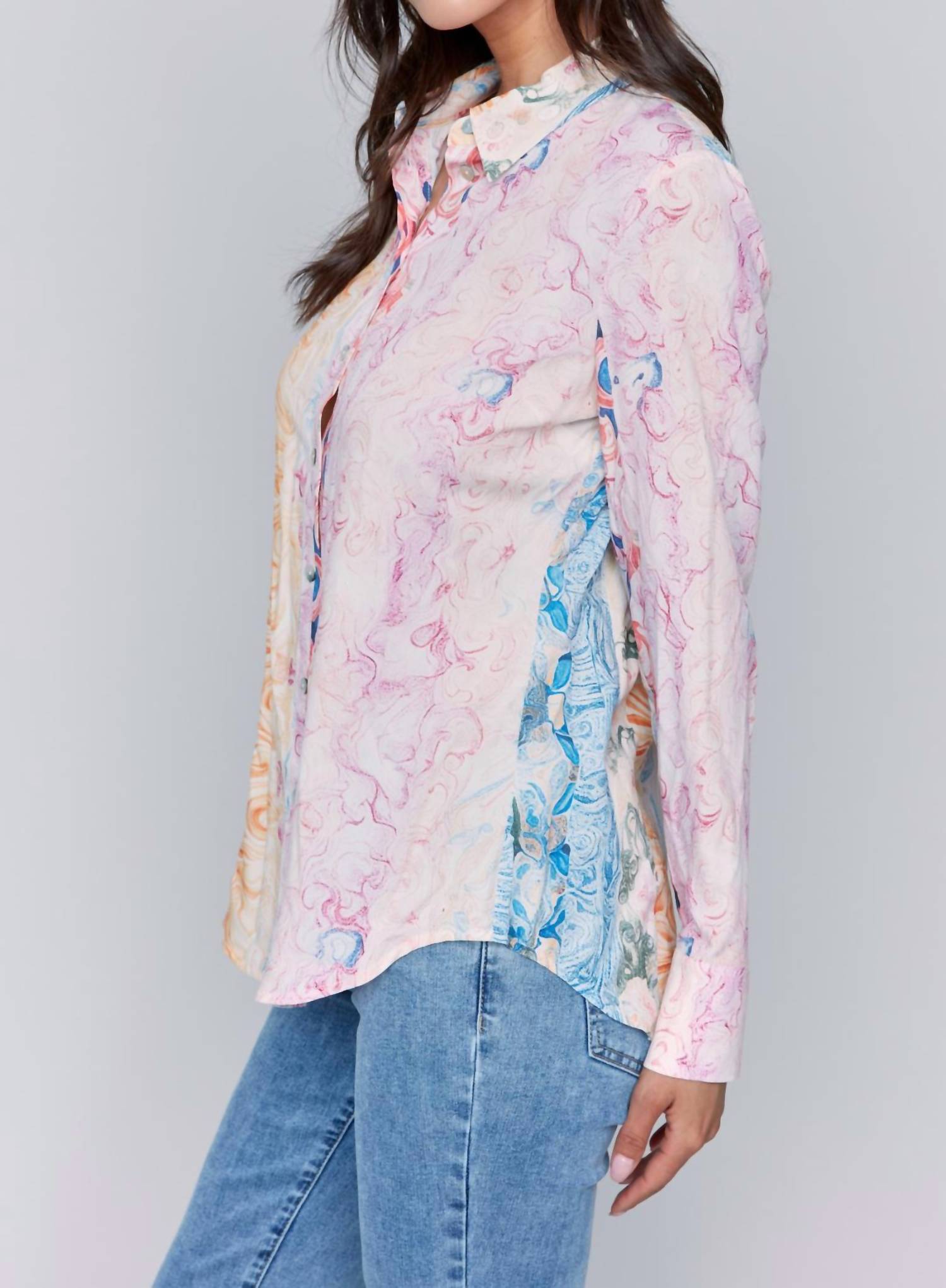 Charlie B - Printed Long Sleeve Button Up